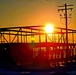 Sun sets on another day of brigade headquarters construction at Fort McCoy