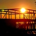 Sun sets on another day of brigade headquarters construction at Fort McCoy