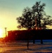 New barracks at Fort McCoy at sunset