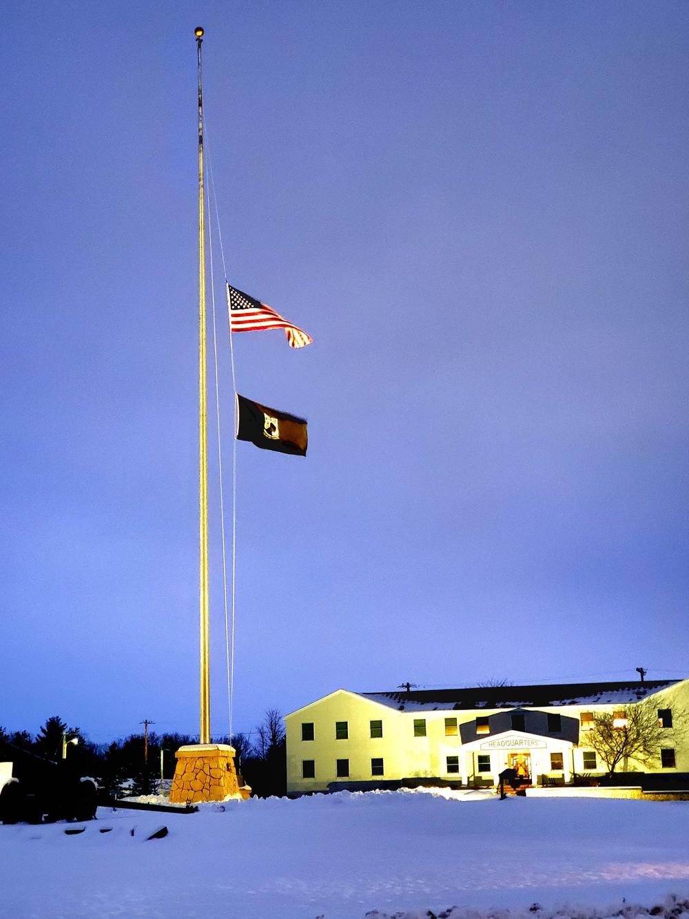 U.S. flag at half-staff at Fort McCoy