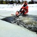 Airmen jump in for cold-water immersion training as part of Air Force-led Cold-Weather Operations Course at Fort McCoy