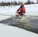 Airmen jump in for cold-water immersion training as part of Air Force-led Cold-Weather Operations Course at Fort McCoy