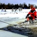 Airmen jump in for cold-water immersion training as part of Air Force-led Cold-Weather Operations Course at Fort McCoy