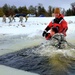 Airmen jump in for cold-water immersion training as part of Air Force-led Cold-Weather Operations Course at Fort McCoy