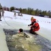 Airmen jump in for cold-water immersion training as part of Air Force-led Cold-Weather Operations Course at Fort McCoy