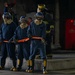 U.S. Navy Sailors participate in firefighting training