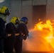 U.S. Navy Sailors participate in firefighting training