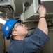 USS Ronald Reagan (CVN 76) Sailors perform preparation for painting