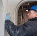 USS Ronald Reagan (CVN 76) Sailors perform preparation for painting