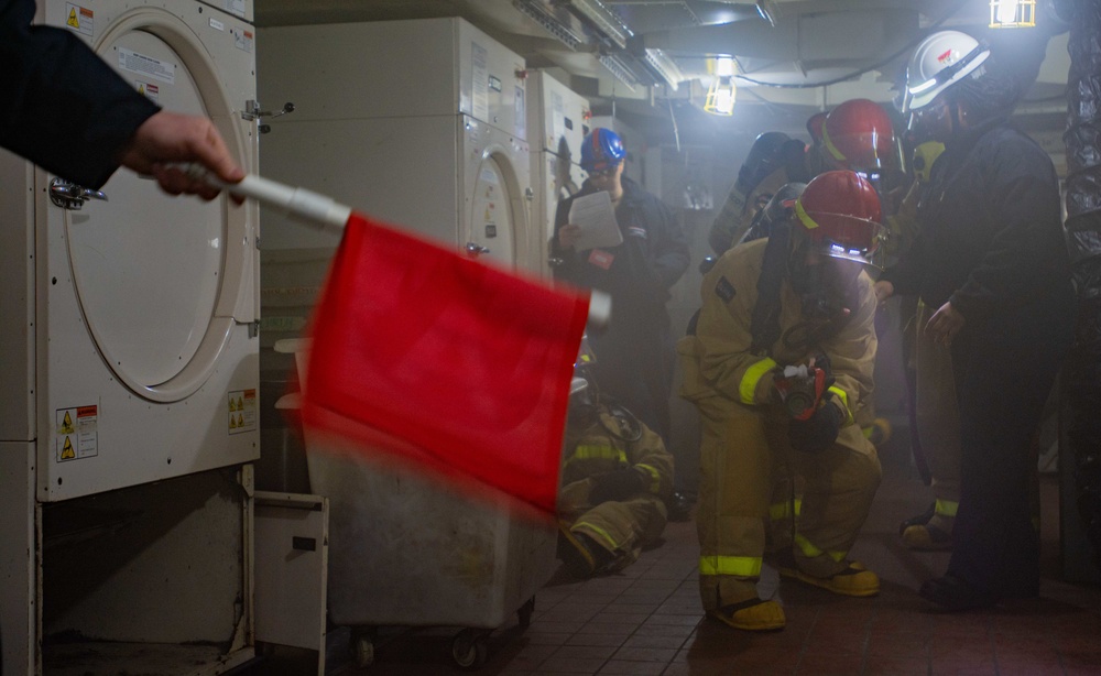 USS Ronald Reagan (CVN 76) conducts Joint Damage Control Drill