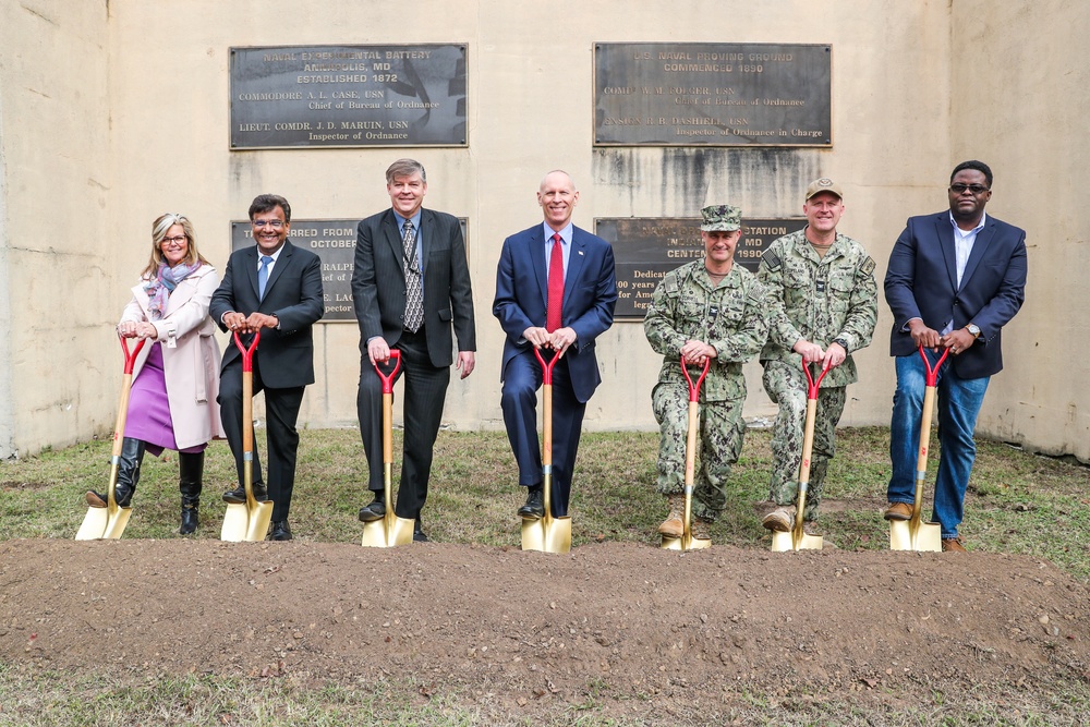 NSWC IHD hosts a ground breaking ceremony for the Chemical, Biological, Radiological Defense Division's maritime chemical detection laboratory and modeling and simulation center
