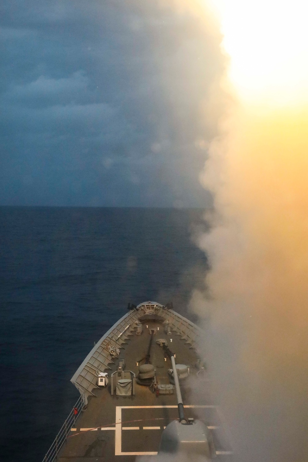 USS Chancellorsville live fire exercise