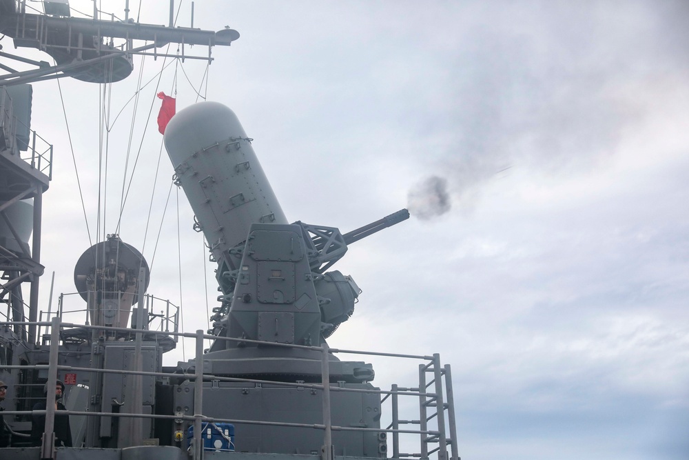 USS Chancellorsville live fire exercise