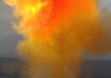 USS Chancellorsville live fire exercise