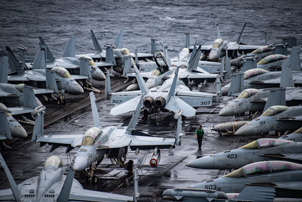 The USS Nimitz Steams Through The South China Sea