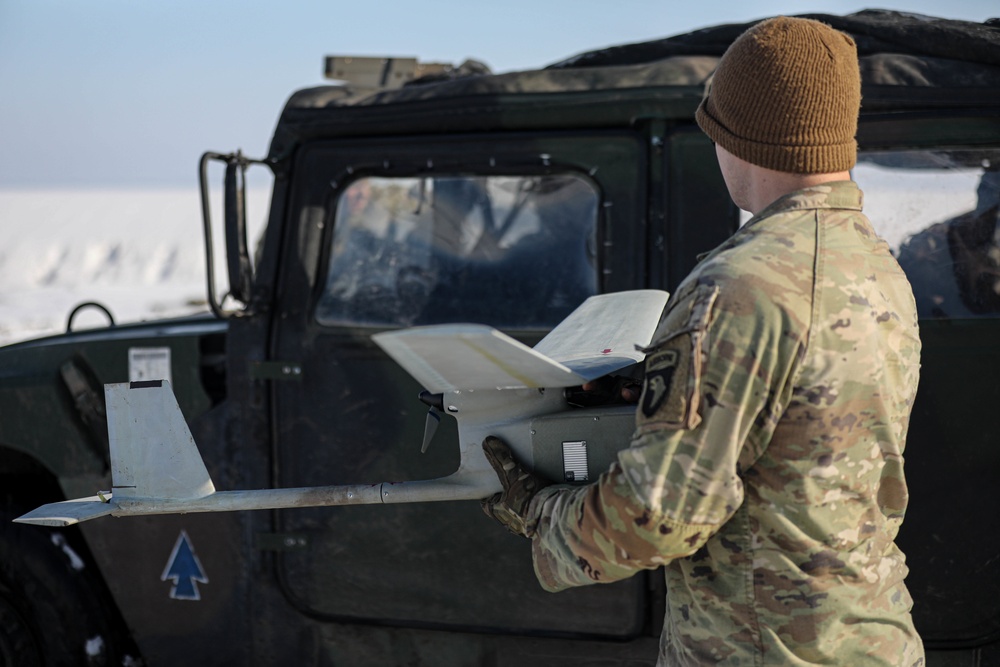 101st Airborne Division Conducts Call for Fire Using RQ-11 Raven