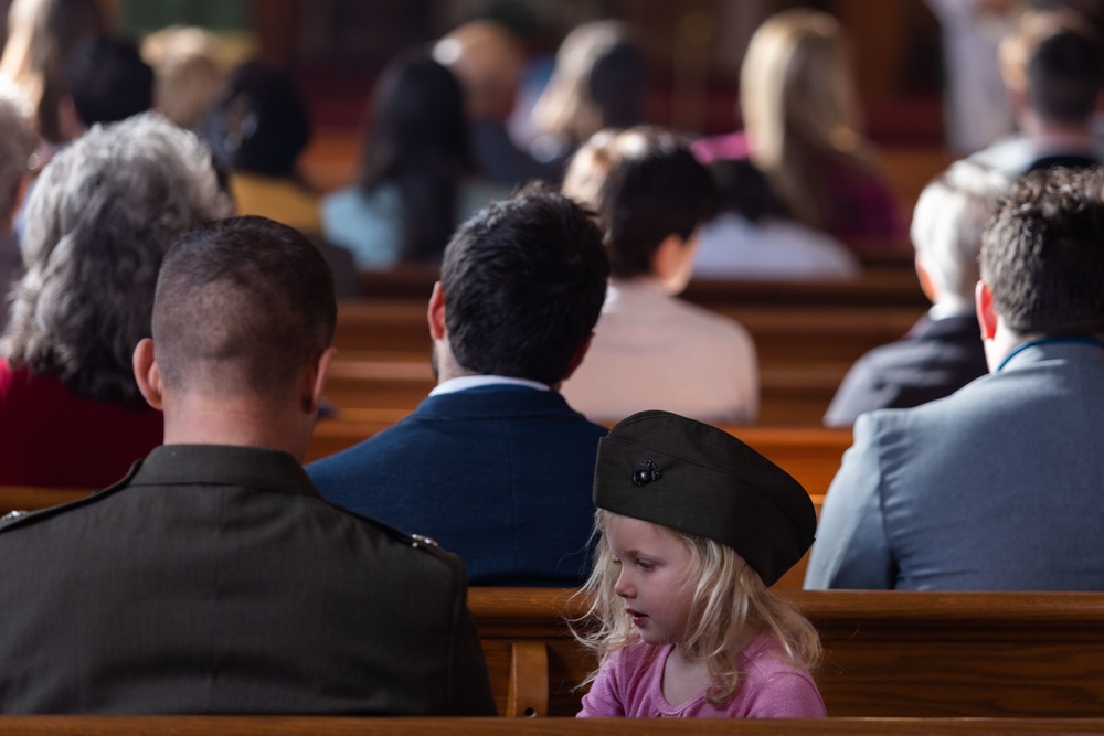 Bishop Richard Spencer visits MCAS Beaufort chapel