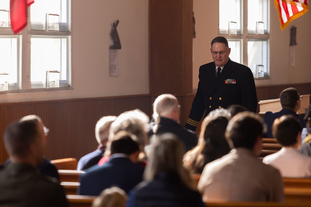 Bishop Richard Spencer visits MCAS Beaufort chapel