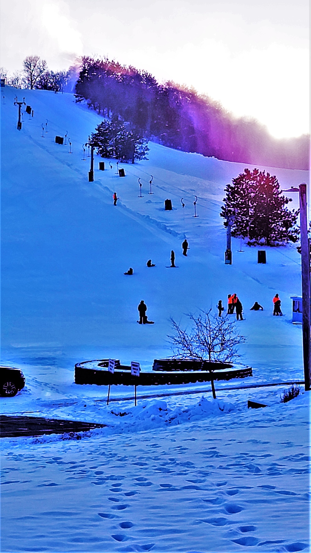 Sunset at Fort McCoy's Whitetail Ridge Ski Area