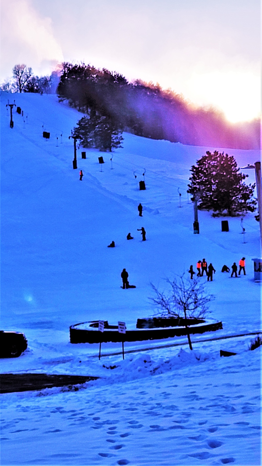 Sunset at Fort McCoy's Whitetail Ridge Ski Area