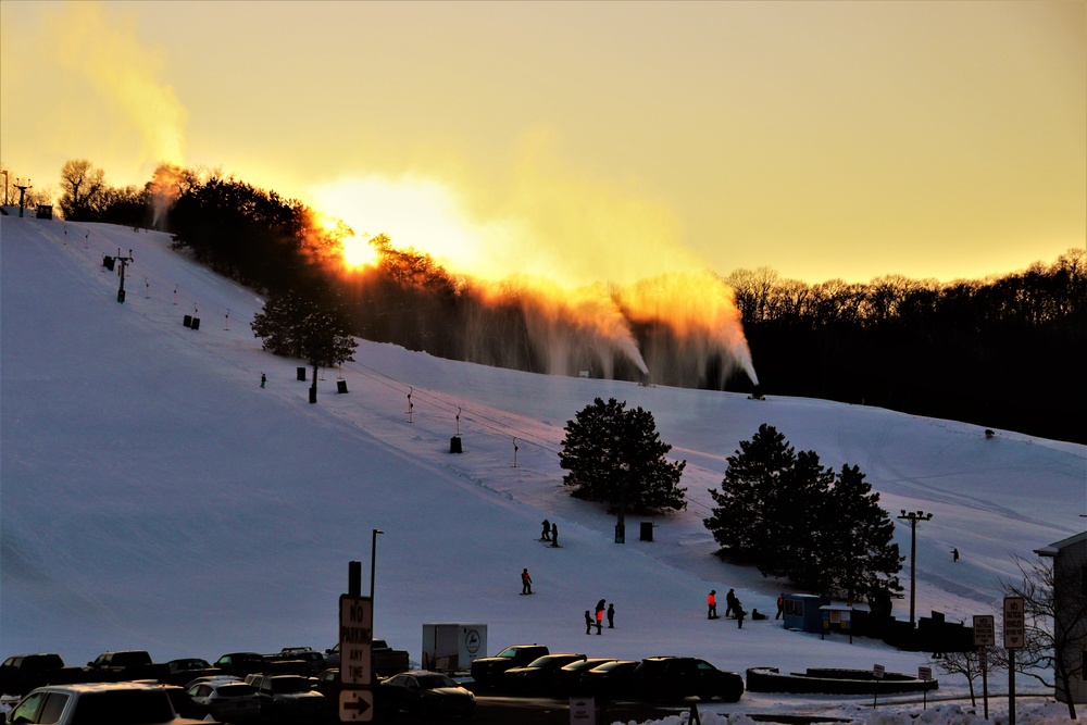 Sunset at Fort McCoy's Whitetail Ridge Ski Area