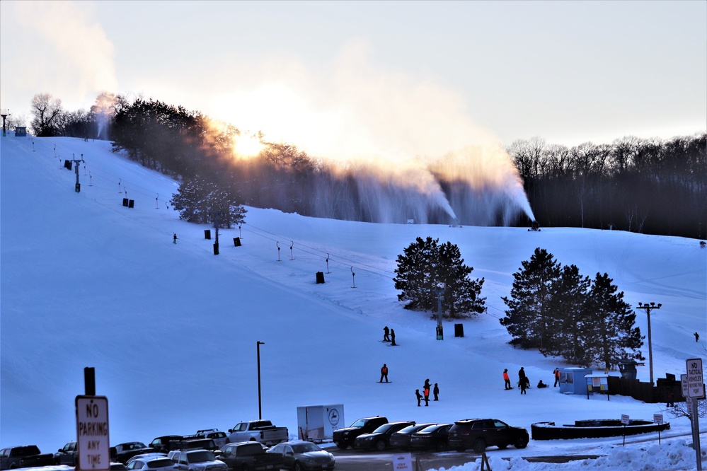 Sunset at Fort McCoy's Whitetail Ridge Ski Area