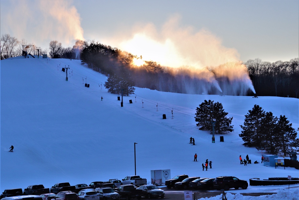 Sunset at Fort McCoy's Whitetail Ridge Ski Area