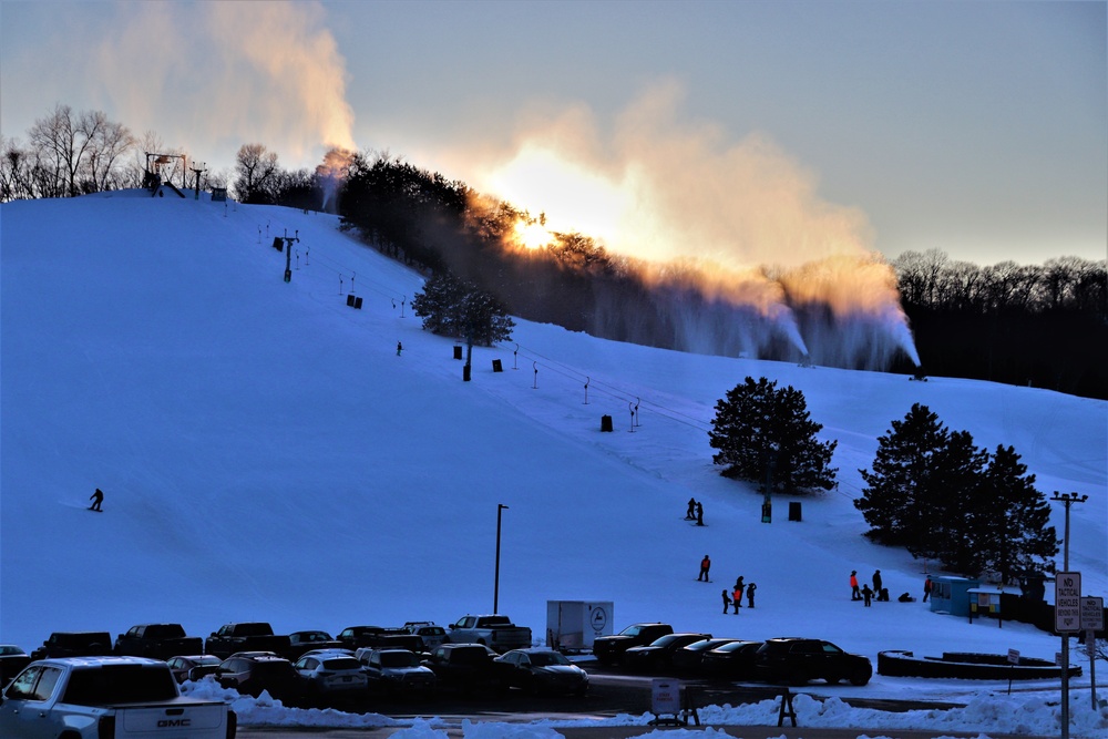 Sunset at Fort McCoy's Whitetail Ridge Ski Area