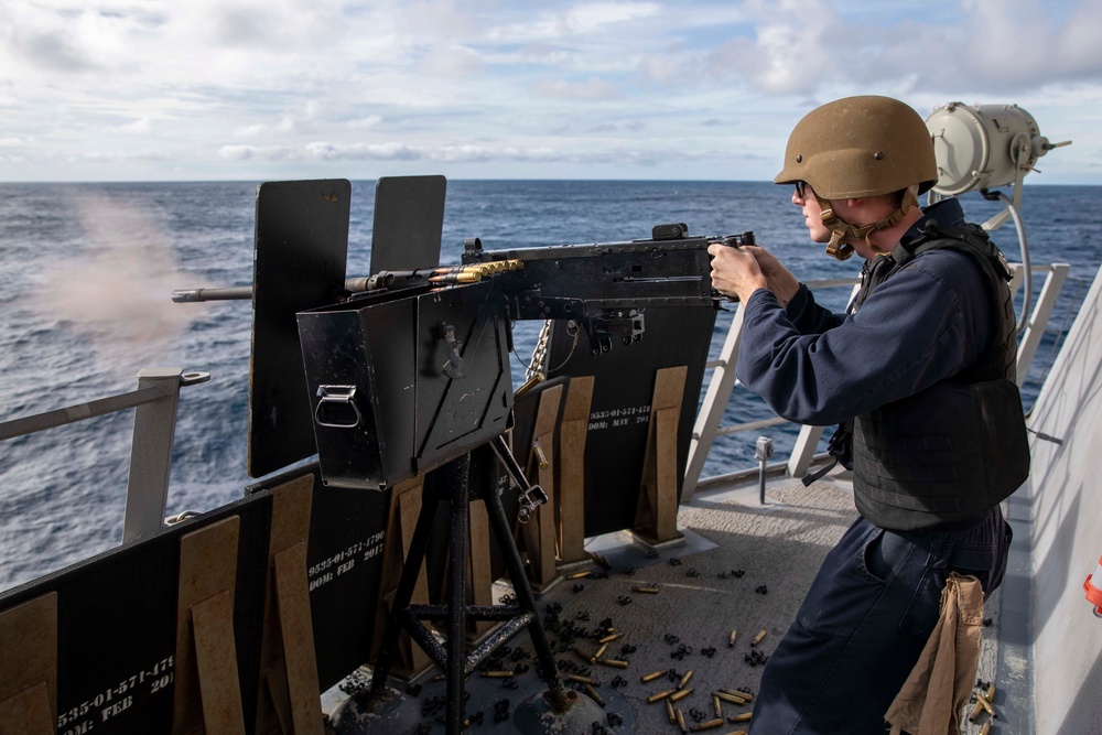 USS Charleston conducts live-fire exercise in the South China Sea