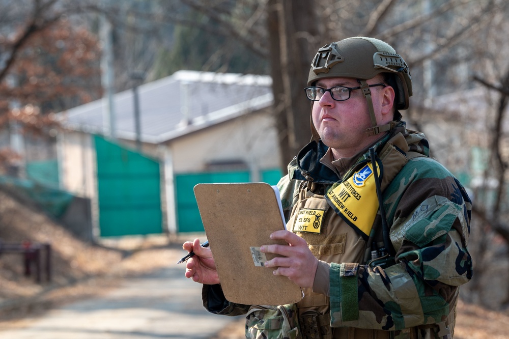 Defenders conduct civilian rescue in routine training