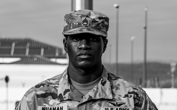 Staff Sgt. Chief Nuamah is promoted to Sgt. 1st Class