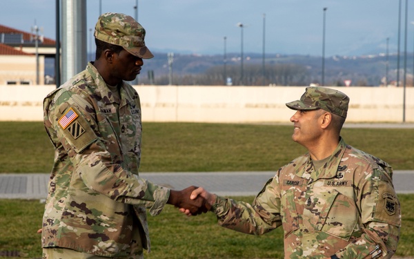 Staff Sgt. Chief Nuamah is promoted to Sgt. 1st Class