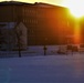 New barracks at Fort McCoy at sunset