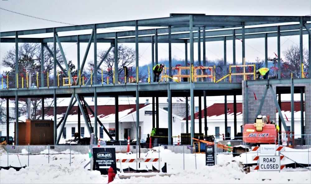 January 2023 construction operations of $11.96 million transient training brigade headquarters at Fort McCoy