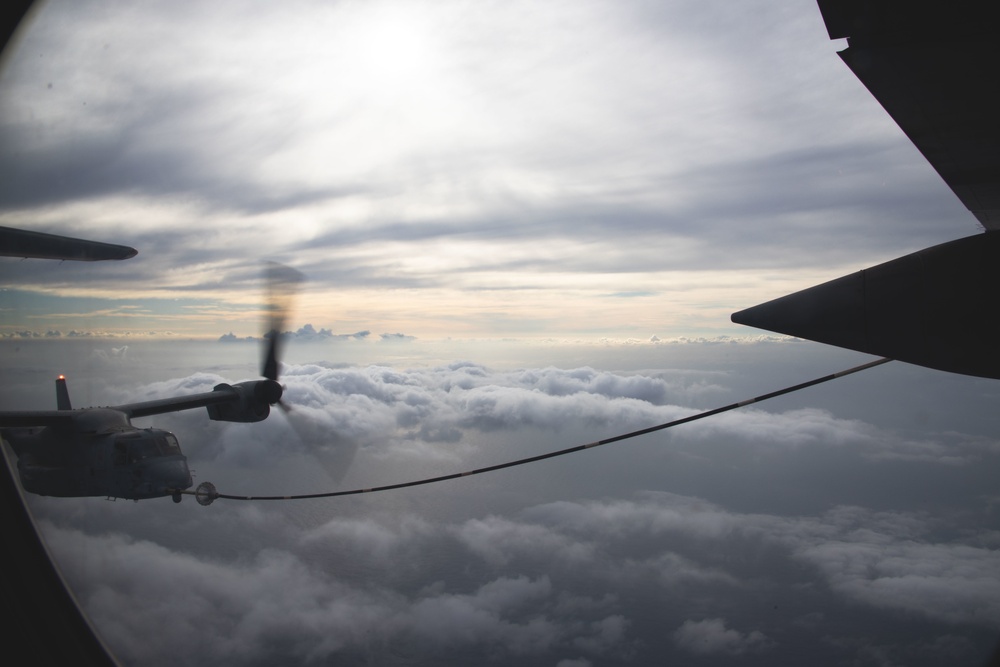 VMGR-153 and 234 conduct air-to-air refueling operations