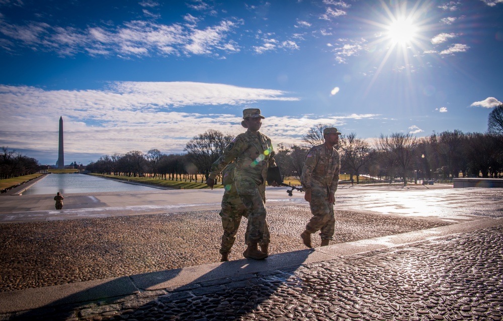 Promoted to Sergeant at Lincoln Memorial