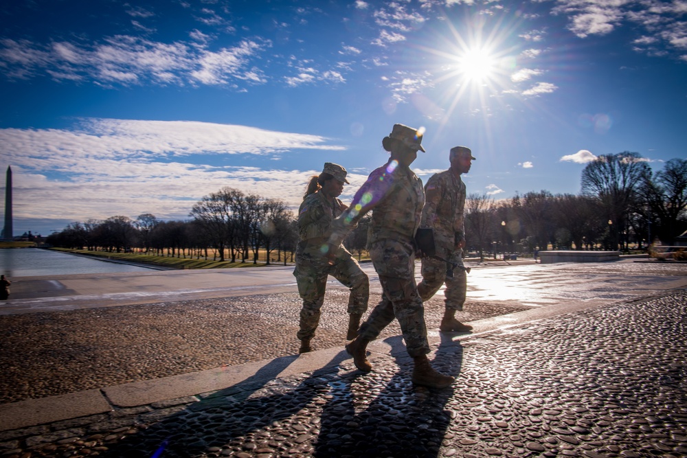 Promoted to Sergeant at Lincoln Memorial