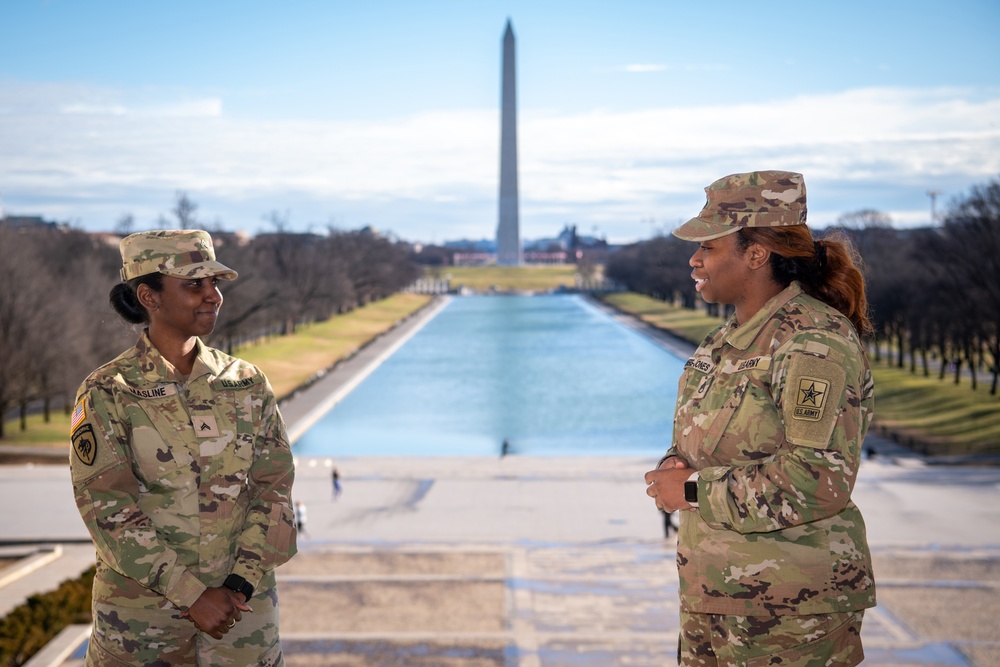 Promoted to Sergeant at Lincoln Memorial