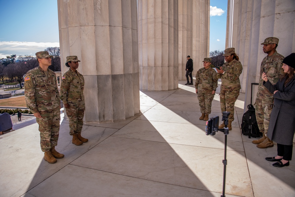 Promoted to Sergeant at Lincoln Memorial