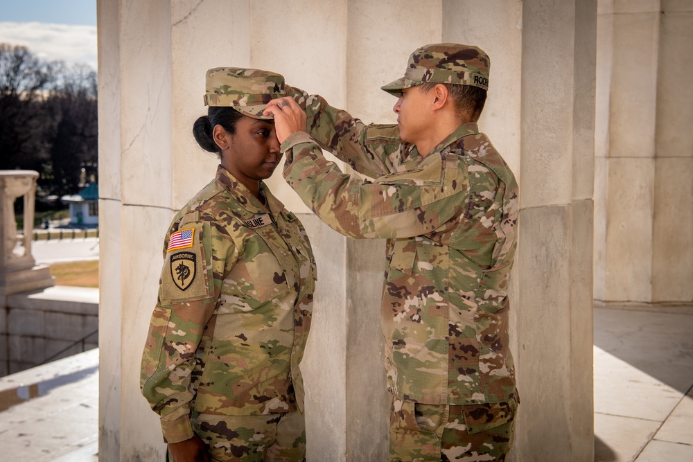 Promoted to Sergeant at Lincoln Memorial