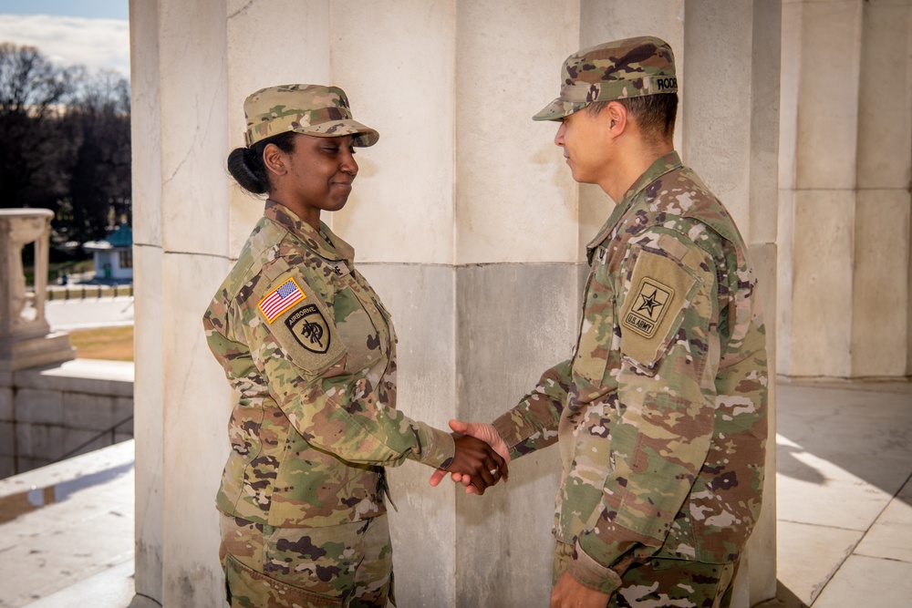 Promoted to Sergeant at Lincoln Memorial