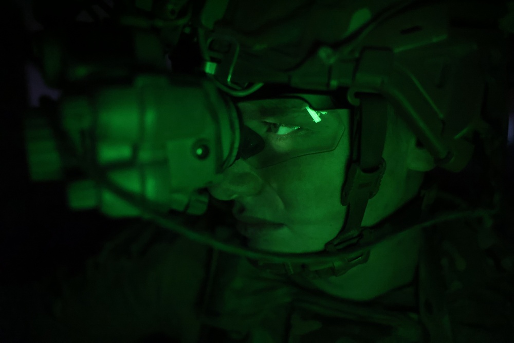 Task Force Spartan Soldiers conquer night MOUT training during Juniper Oak 2023