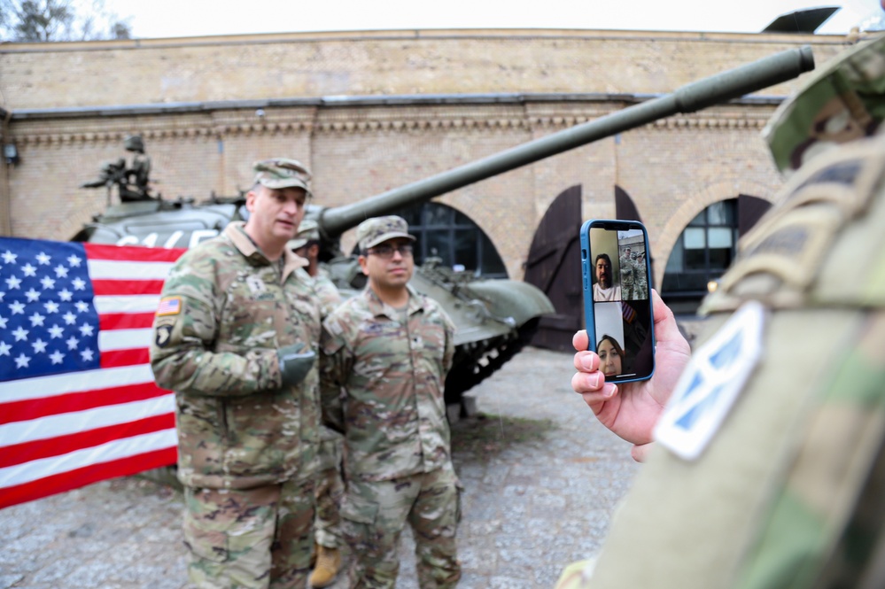 U.S. Army Soldier Reenlists with V Corps Deputy Commanding General for Maneuver