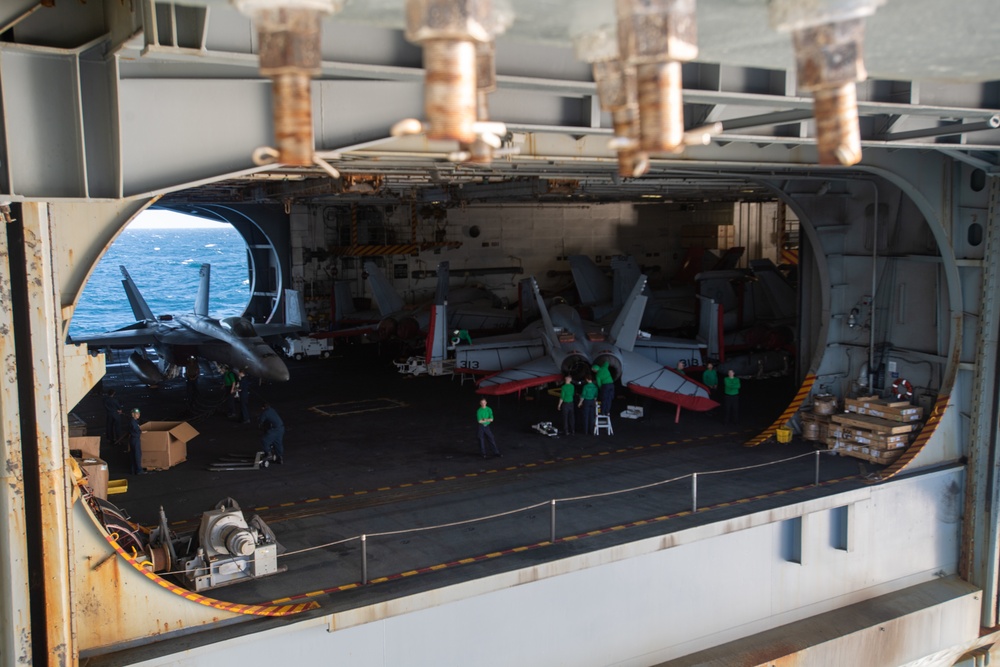 U.S. Navy Sailors Conduct Maintenance