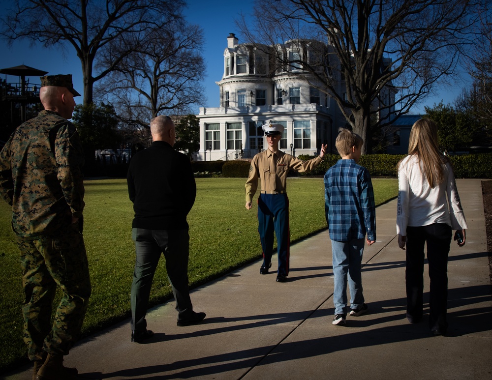 Retired U.S. Marine Col. and NASA Astronaut, Douglas G. Hurley, visits Barracks Marines at Marine Barracks Washington, D.C.