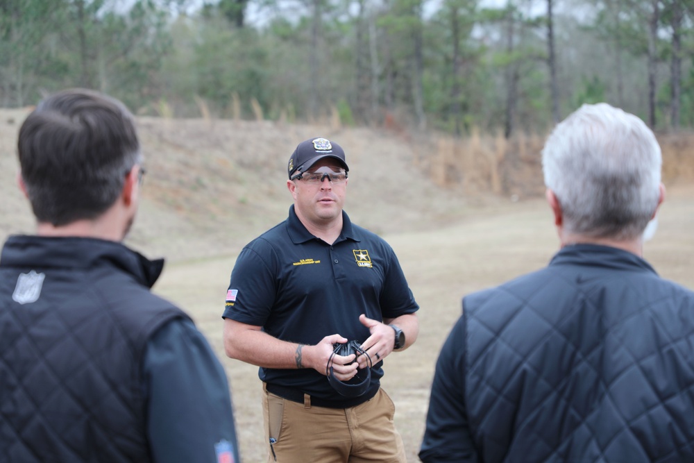 Atlanta Falcons staff visit the U.S. Army Marksmanship Unit