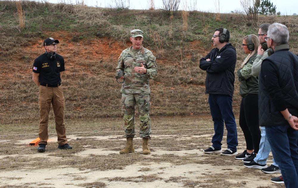 Atlanta Falcons staff visit the U.S. Army Marksmanship Unit