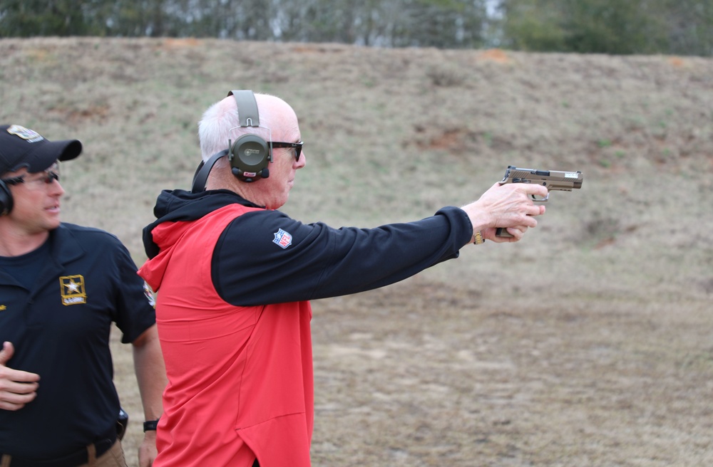 Atlanta Falcons staff visit the U.S. Army Marksmanship Unit