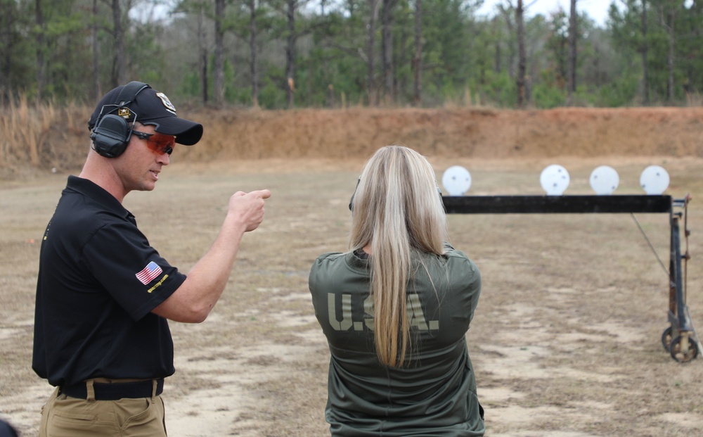Atlanta Falcons staff visit the U.S. Army Marksmanship Unit