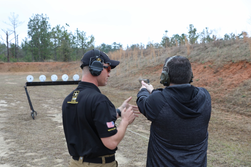 Atlanta Falcons staff visit the U.S. Army Marksmanship Unit